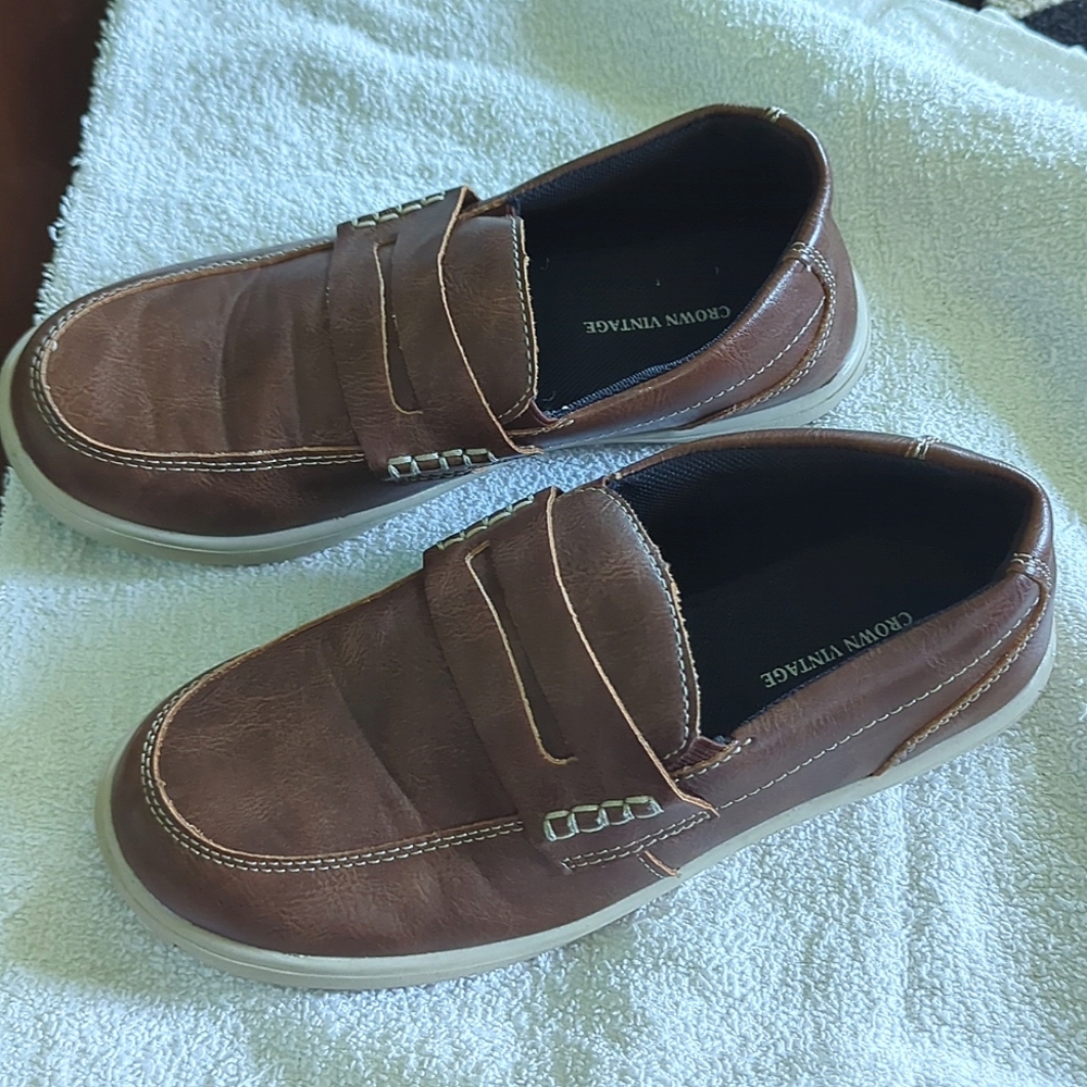 Boys Cognac classic Penny loafer Crown Vintage 5